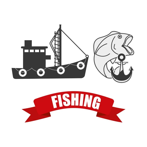釣り大会デザイン — ストックベクタ