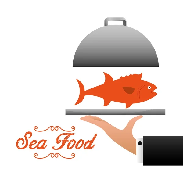 Diseño del concepto de pescado — Vector de stock