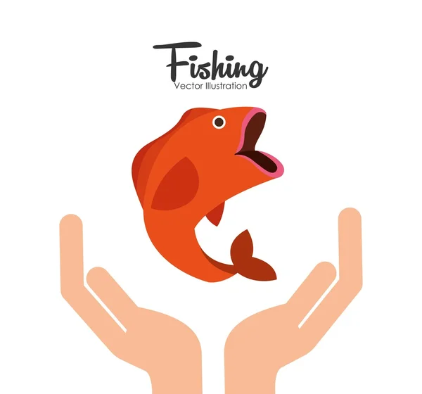 Diseño del torneo de pesca — Vector de stock