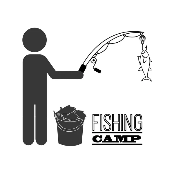 钓鱼比赛设计 — 图库矢量图片