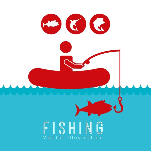 Conception de tournoi de pêche — Image vectorielle