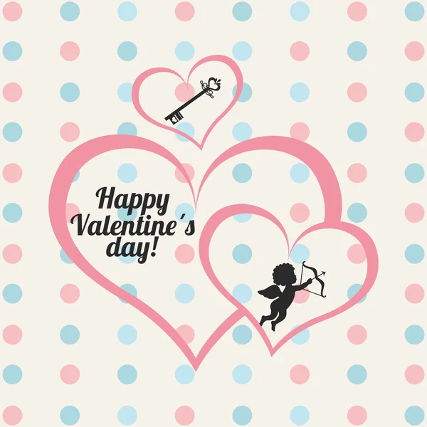 Happy valentines desain hari - Stok Vektor