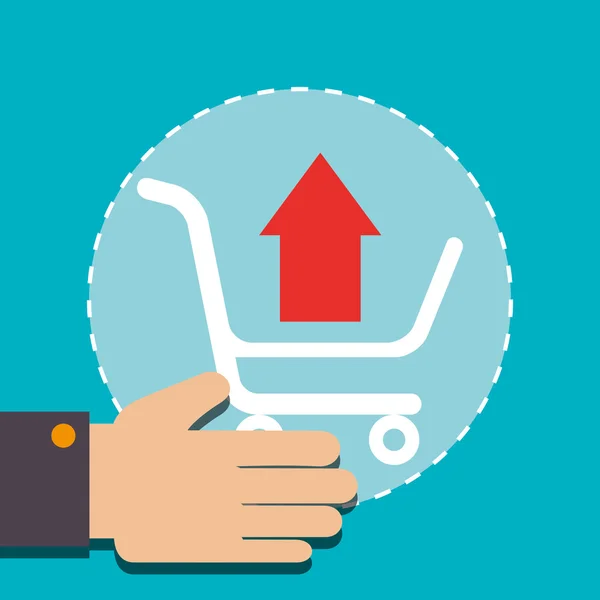 Compras y marketing digital — Vector de stock