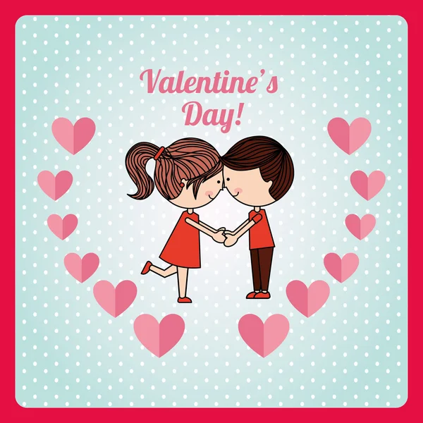 Feliz día de San Valentín diseño — Vector de stock