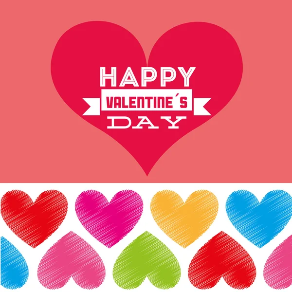 Happy valentines day design — Stock Vector