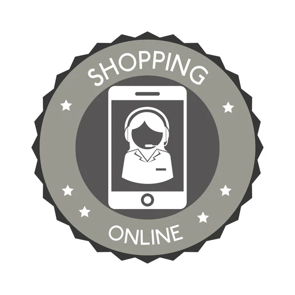 Compras e marketing digital — Vetor de Stock