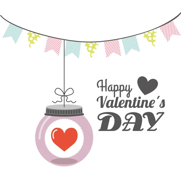 Feliz día de San Valentín diseño — Vector de stock