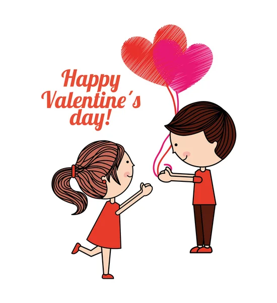 Happy valentines day design — Stock Vector