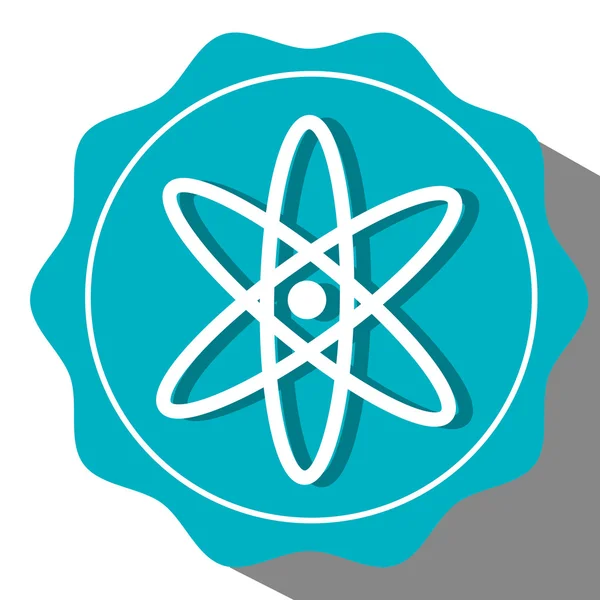 Atom runda ikonen — Stock vektor