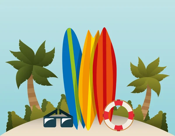 Surf club design — Stock Vector