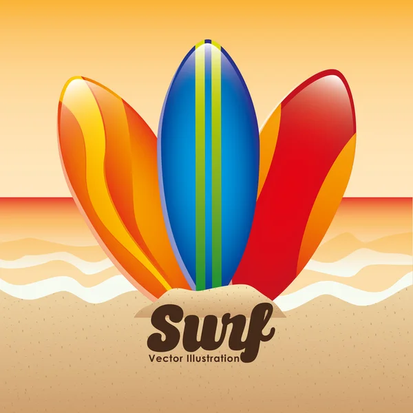 Surf club design — Stock vektor