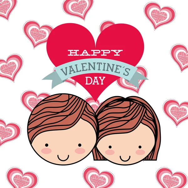 Feliz día de San Valentín diseño — Vector de stock