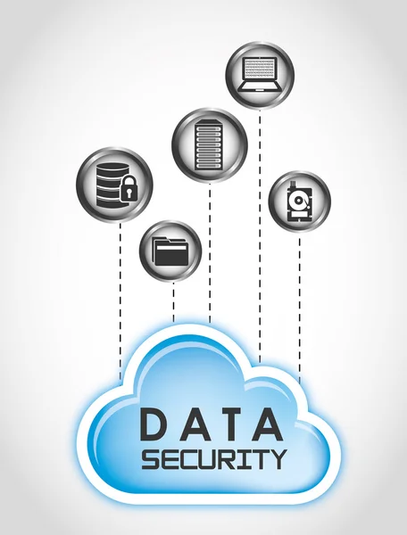 Gegevens veiligheidsontwerp — Stockvector