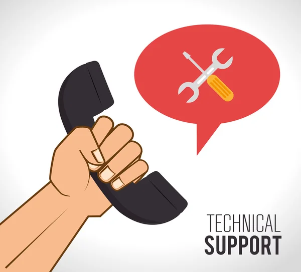 Servicio al cliente y soporte técnico — Vector de stock