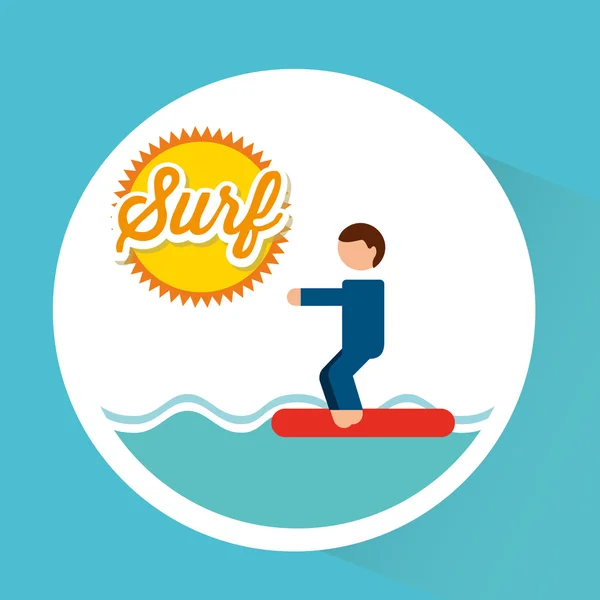 Surf club design — Stock Vector