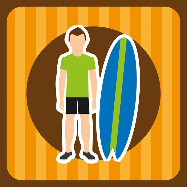 Surf club tasarım — Stok Vektör