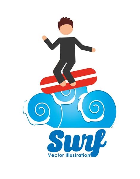 Surf club design — Stock Vector