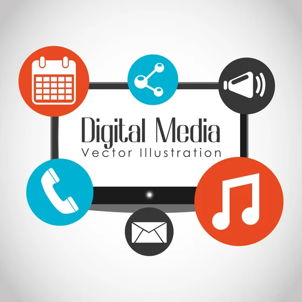Design de mídia digital — Vetor de Stock