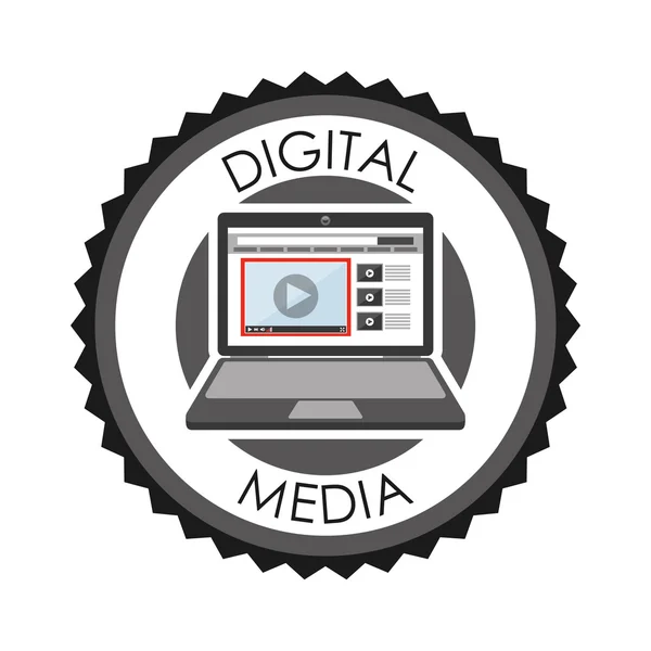 Digital media design — Stock Vector
