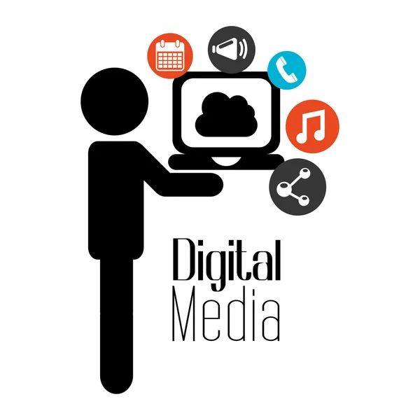 Gestaltung digitaler Medien — Stockvektor