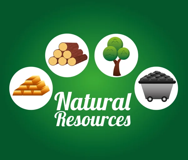 Concepção dos recursos naturais — Vetor de Stock