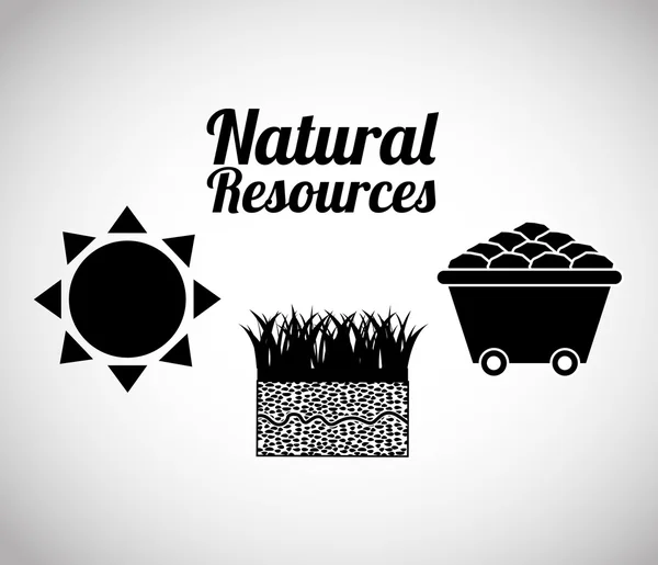 Diseño de recursos naturales — Vector de stock