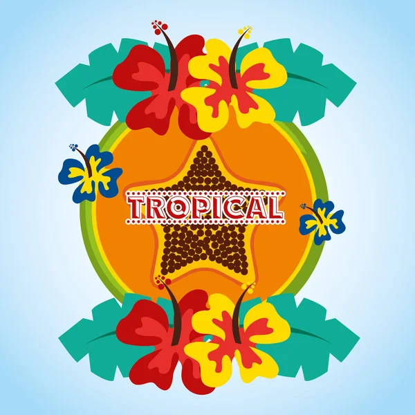 Design paraíso tropical —  Vetores de Stock