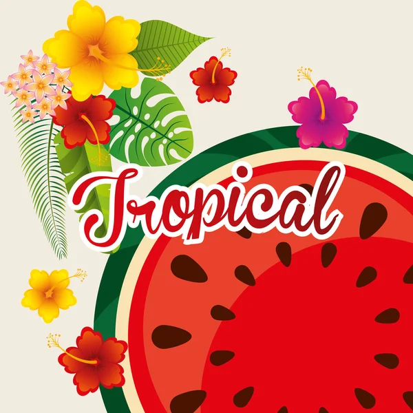 Design paradiso tropicale — Vettoriale Stock