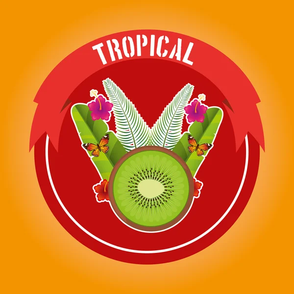 Diseño paraíso tropical — Vector de stock