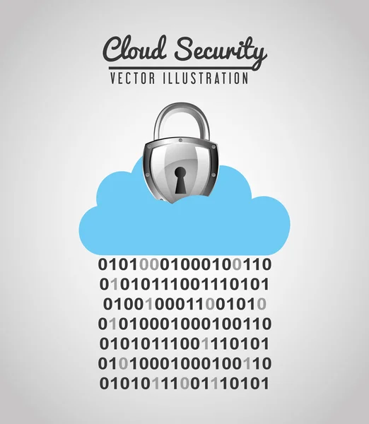 Cloud Security Design, Vektorillustration eps10 Grafik — Stockillustration Cloud-Sicherheitsdesign — Stockvektor