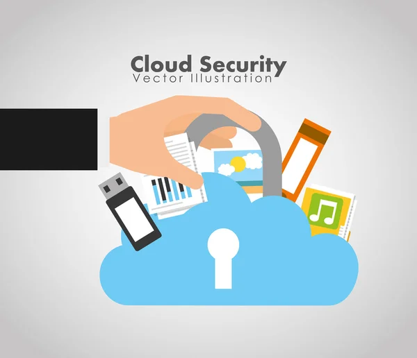 クラウド セキュリティ設計 — ストックベクタ