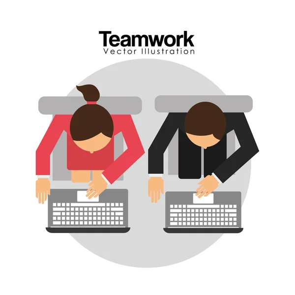 Teamwork concept design — Stock Vector