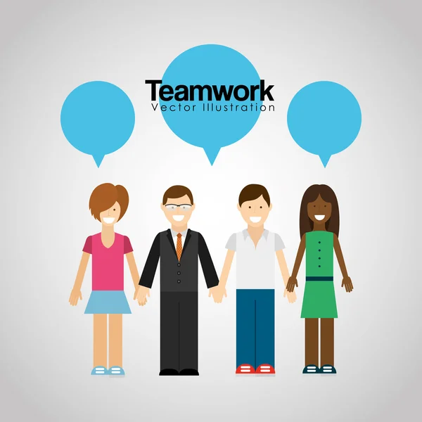 Teamwerk conceptontwerp — Stockvector