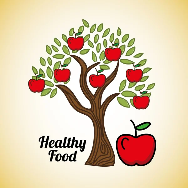 Egészséges élelmiszer-tervezés — Stock Vector