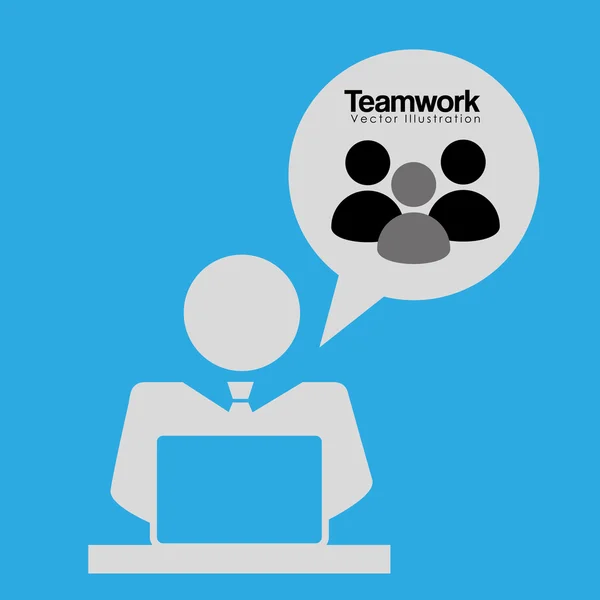 Teamwork concept design — Stock Vector