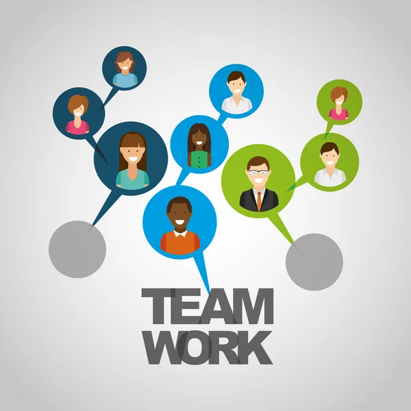 Teamwork concept design — Stock Vector