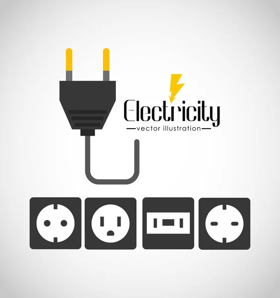 Conception de concept d'électricité — Image vectorielle