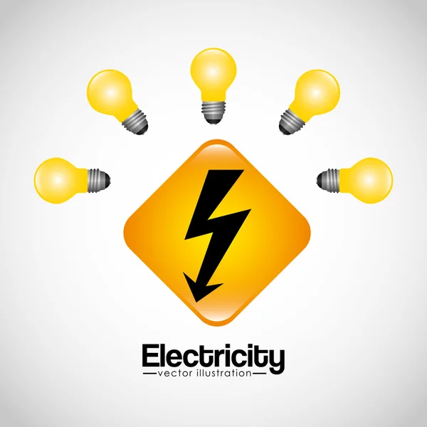 Σχεδιασμός concept ηλεκτρικής ενέργειας — Διανυσματικό Αρχείο