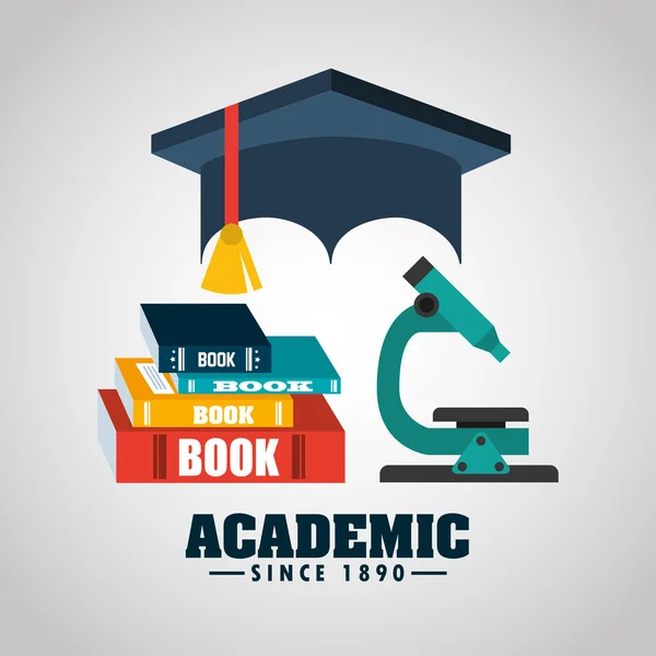 Diseño de la educación académica — Vector de stock