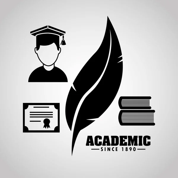 Diseño de la educación académica — Vector de stock