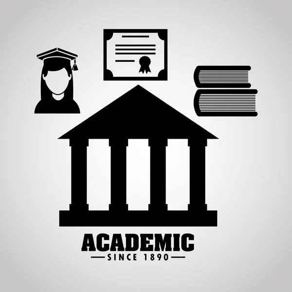 Diseño de la educación académica — Vector de stock