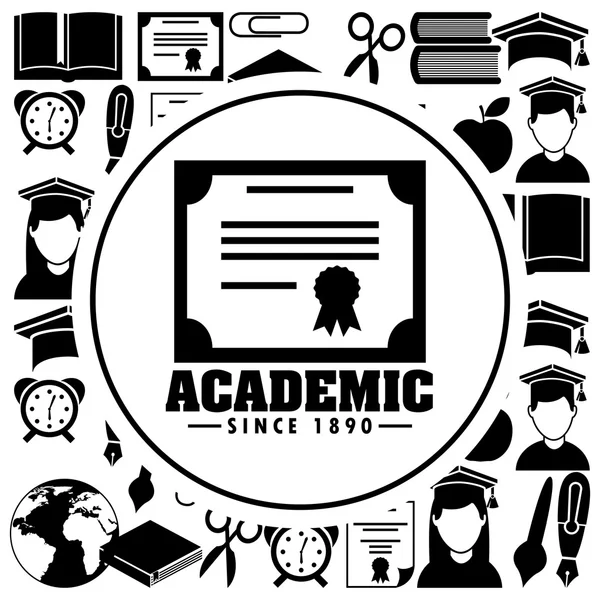 Diseño de la educación académica — Vector de stock