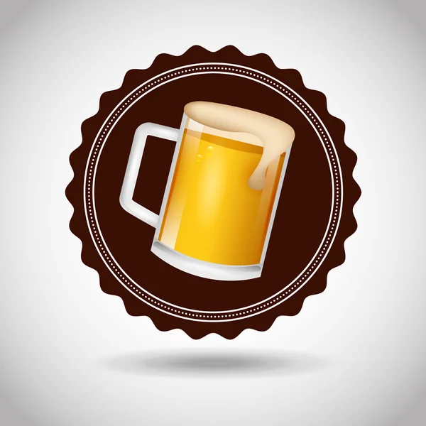 Cold beer design — Stock Vector