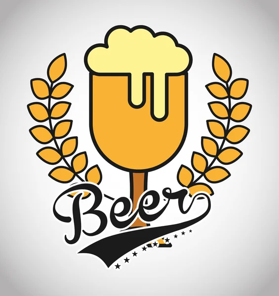 Design de cerveja fria —  Vetores de Stock