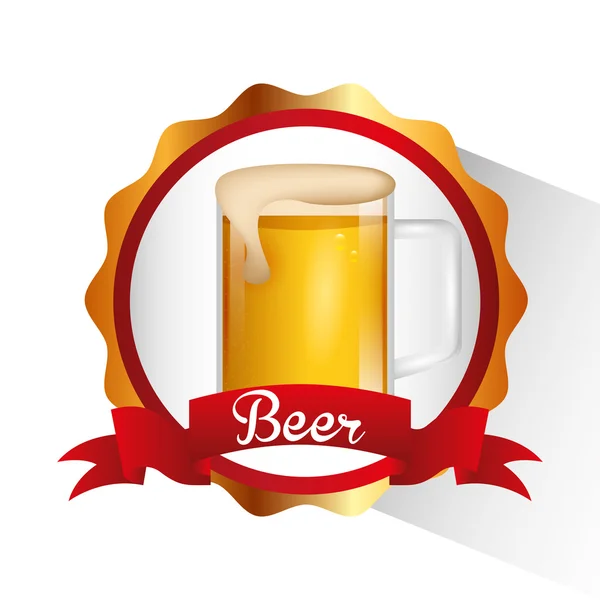 Design birra fredda — Vettoriale Stock