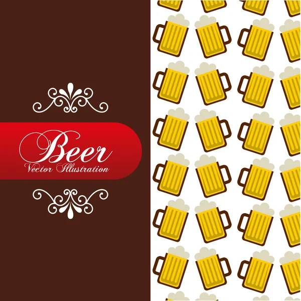 Vychlazené pivo design — Stockový vektor