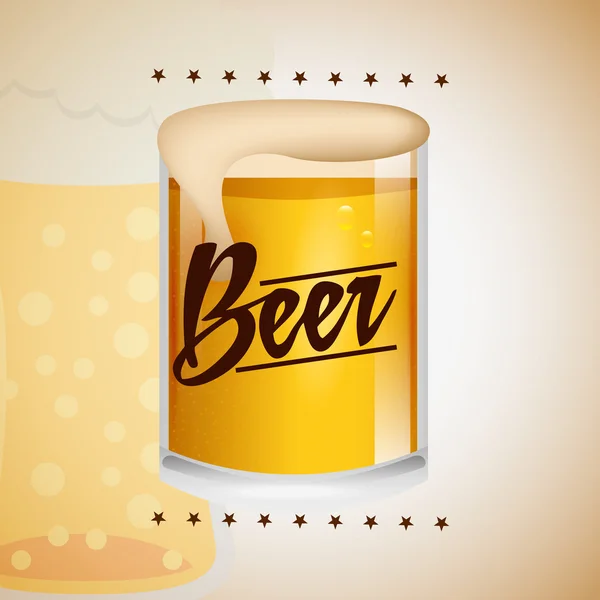 Diseño de cerveza fría — Vector de stock