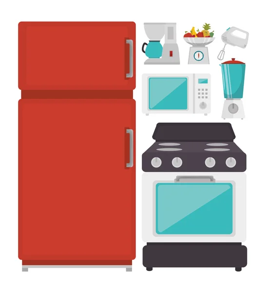 Mutfak dishware gereçleri — Stok Vektör