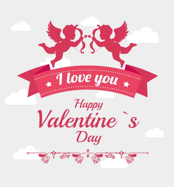 Valentines belle carte — Image vectorielle