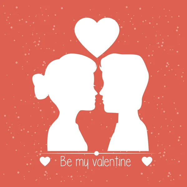 Tarjeta encantadora del día de San Valentín — Vector de stock